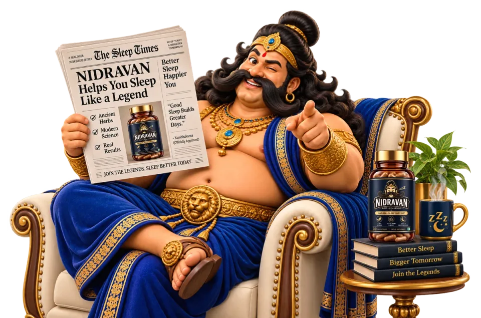 Kumbhakarna reading The Sleep Times