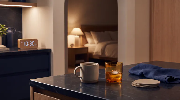avoid drinks and caffeine before sleep