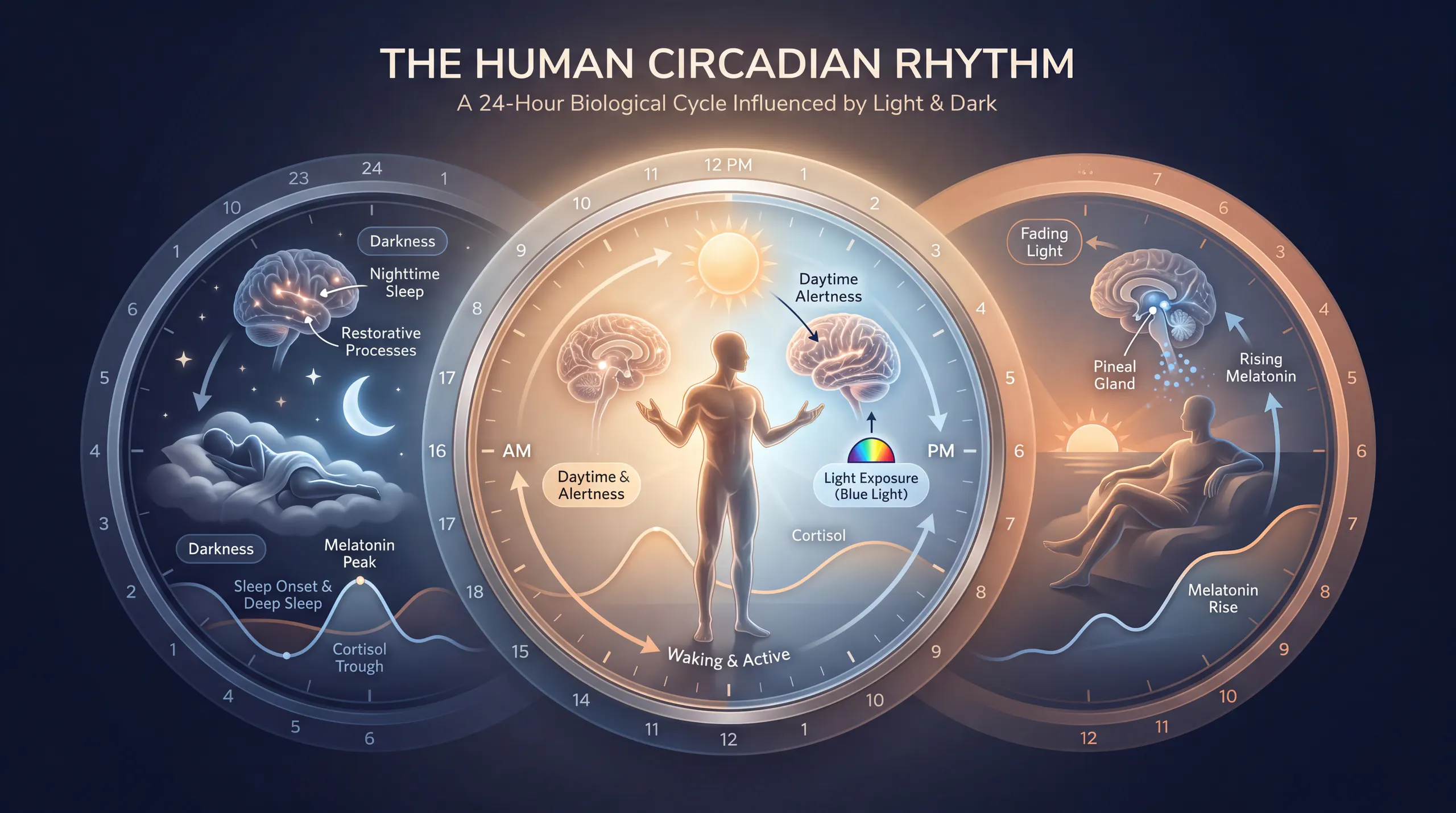 infographic explaining human circadian rhythm