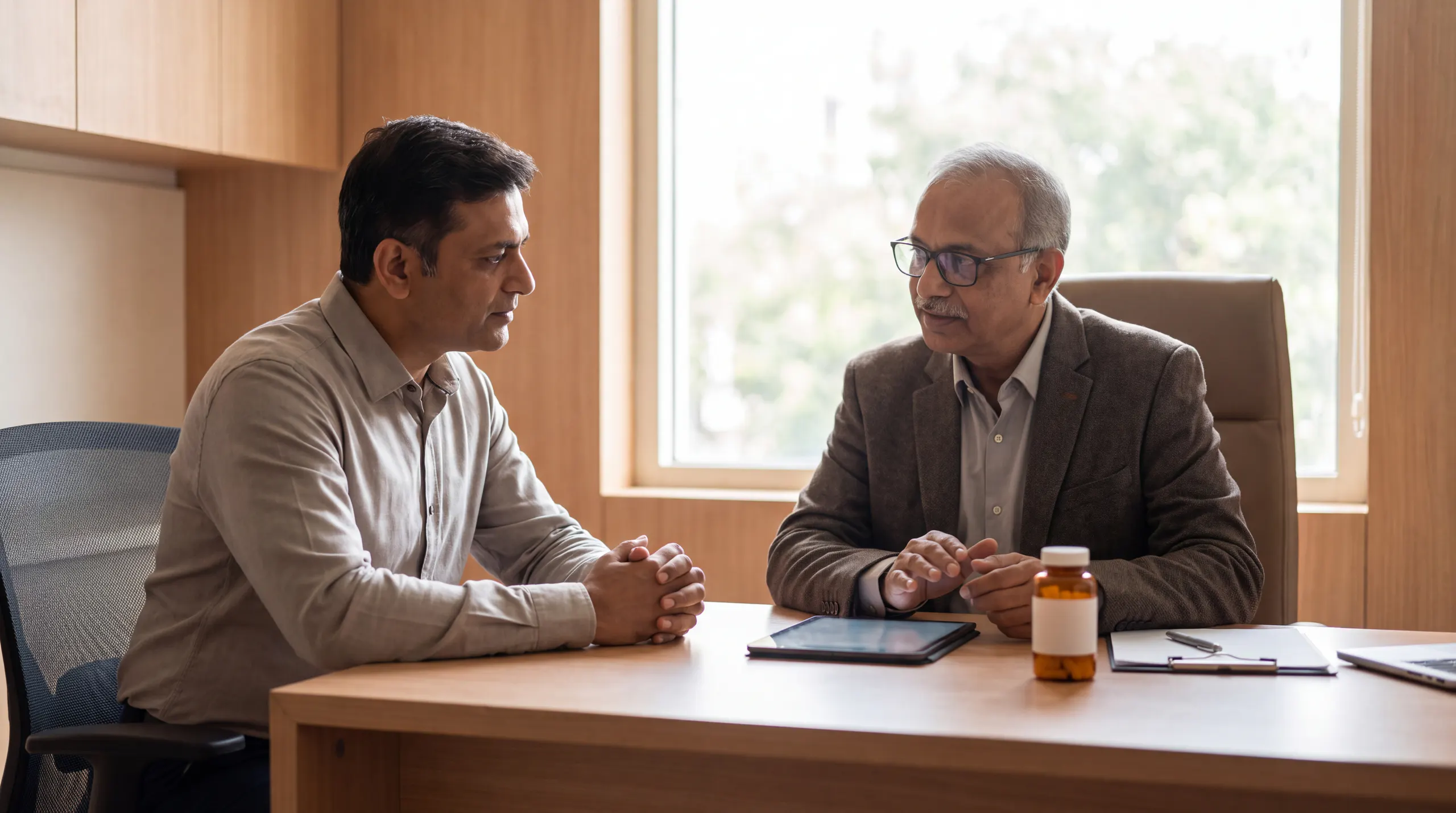 patient consulting doctor